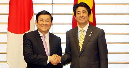 Staatspräsident Truong Tan Sang empfängt den japanischen Landwirtschaftsminister Haysashi Yoshimasa